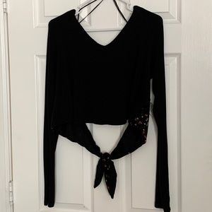 Free People Looking Forward black crop top
